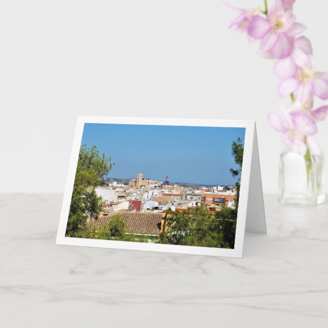 Porträtt i Lliria Town i Valencia, Spanien Kort (Orkide)
