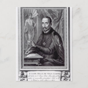 Porträtt i Lope Felix de Vega Carpio Vykort