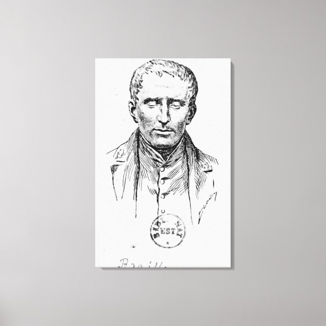 Porträtt i Louis Braille Canvastryck (Framsida)