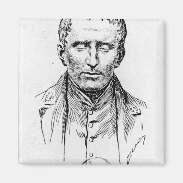 Porträtt i Louis Braille Magnet (Framsidan)