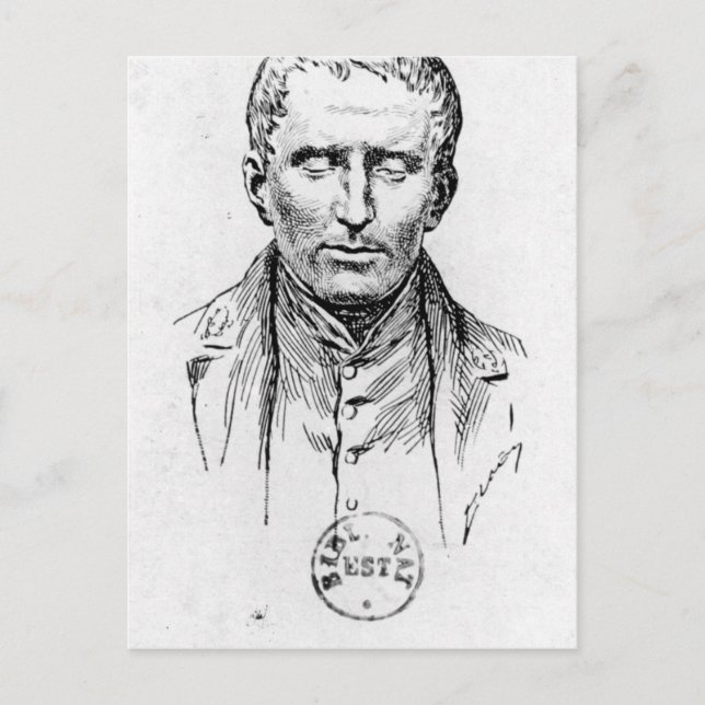 Porträtt i Louis Braille Vykort (Framsida)