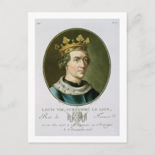 Porträtt i Louis VIII, kallad "Le Lejon", Kung av Vykort