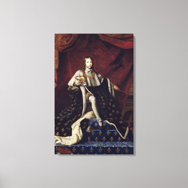 Porträtt i Louis XIV åldras 10, 1648 Canvastryck (Framsida)