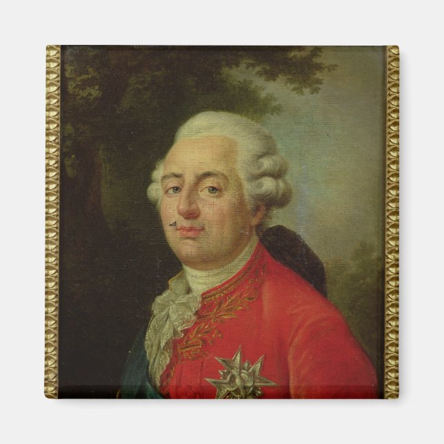 Porträtt i Louis XVI Kung i Frankrike Magnet (Framsidan)