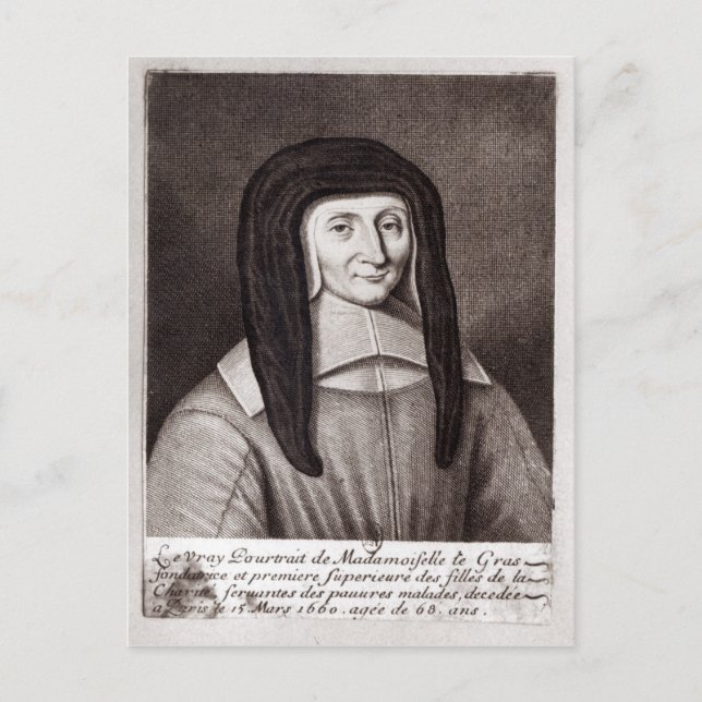 Porträtt i Louise de Marillac Vykort (Framsida)