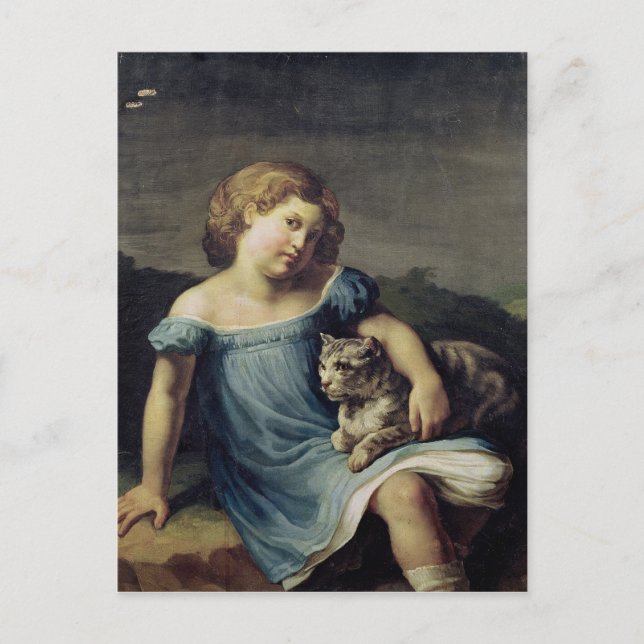 Porträtt i Louise Vernet som barn, 1818-19 Vykort (Framsida)