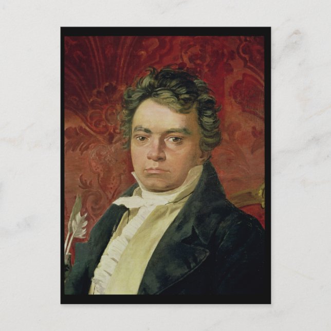 Porträtt i Ludwig Van Beethoven Vykort (Framsida)