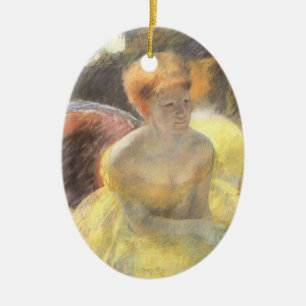Porträtt i Lydia vid operan av Mary Cassatt Julgransprydnad Keramik