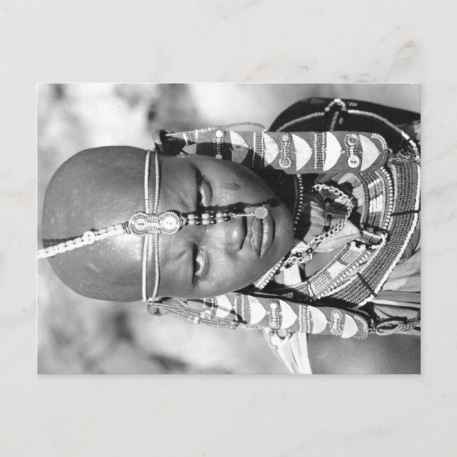 Porträtt i Maasai Vykort (Framsida)