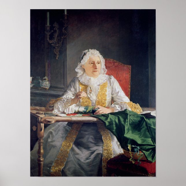 Porträtt i Madame Antoine Crozat, 1741 Poster (Framsidan)