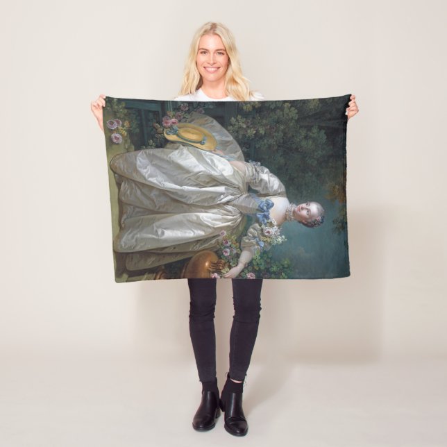 Porträtt i Madame Bergeret, Boucher Fleecefilt (På plats)