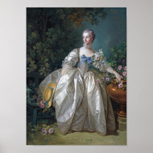 Porträtt i Madame Bergeret, Boucher Poster