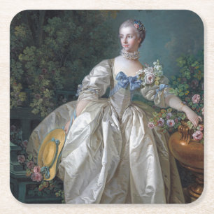 Porträtt i Madame Bergeret, Boucher Underlägg Papper Kvadrat