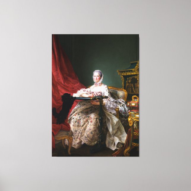Porträtt i Madame de Pompadour Canvastryck (Framsida)