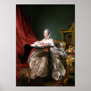 Porträtt i Madame de Pompadour Poster