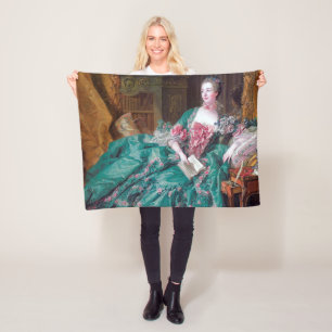 Porträtt i Madame Pompadour, Boucher Fleecefilt