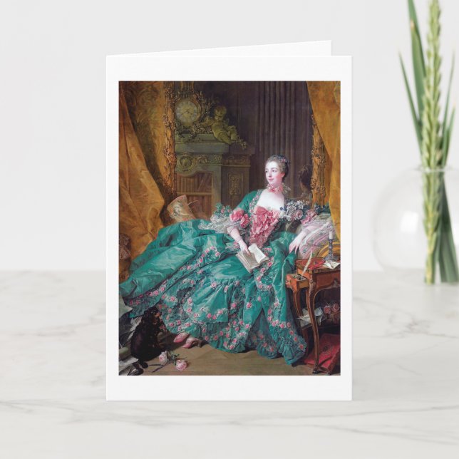 Porträtt i Madame Pompadour, Boucher Kort (Framsida)