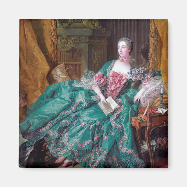 Porträtt i Madame Pompadour, Boucher Magnet (Framsidan)