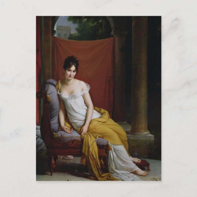 Porträtt i Madame Recamier Vykort (Framsida)