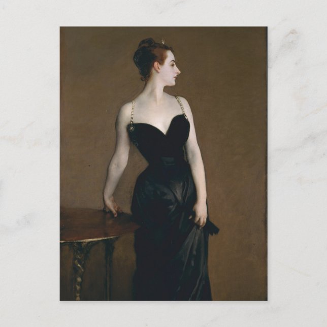 Porträtt i Madame X av John Singer Sargent, 1884 Vykort (Framsida)