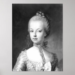 Porträtt i Marie-Antoinette i Habsbourg Poster