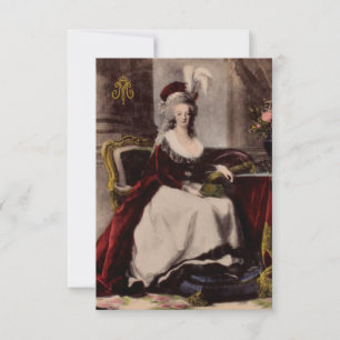 Porträtt i Marie Antoinette ~ Inbjudningar/OSA OSA Kort