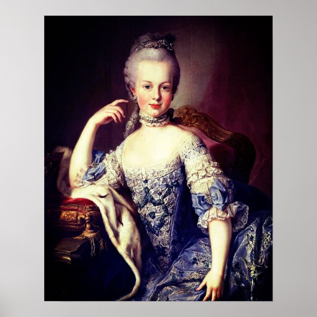 Porträtt i Marie Antoinette - Martin van Meytens Poster (Framsidan)