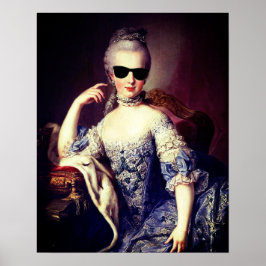 Porträtt i Marie Antoinette med solglasögon Poster