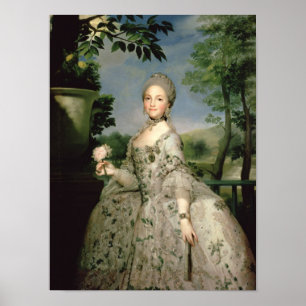 Porträtt i Marie-Louise of Bourbon Poster
