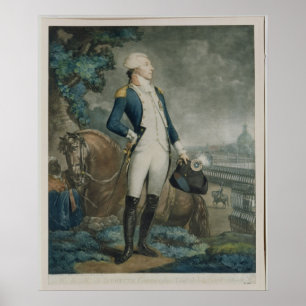 Porträtt i Marquis de La Fayette Poster
