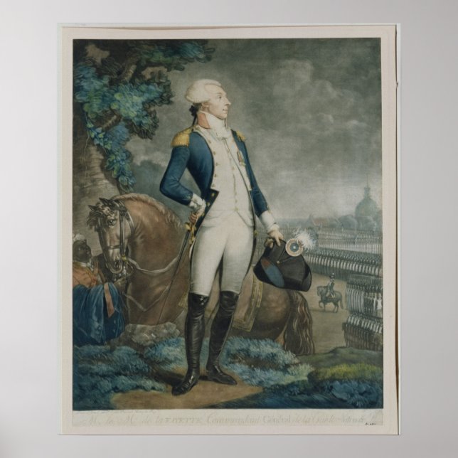 Porträtt i Marquis de La Fayette Poster (Framsidan)
