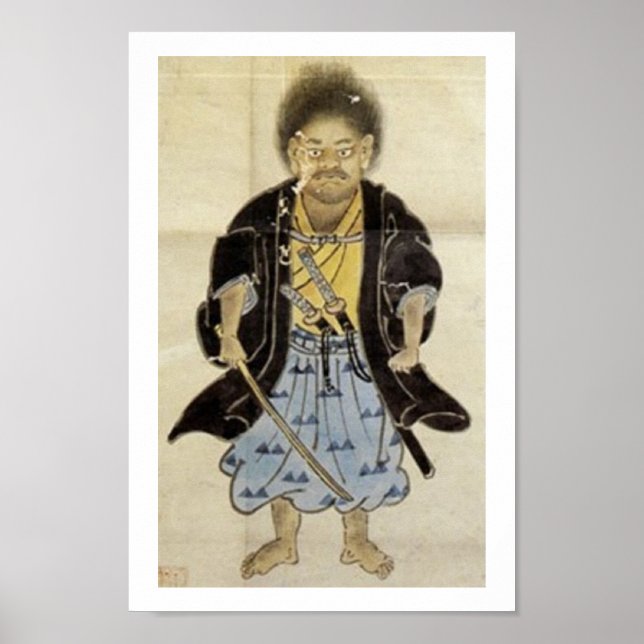 Porträtt i Miyamoto Musashi som pojke, Edo Period Poster (Framsidan)