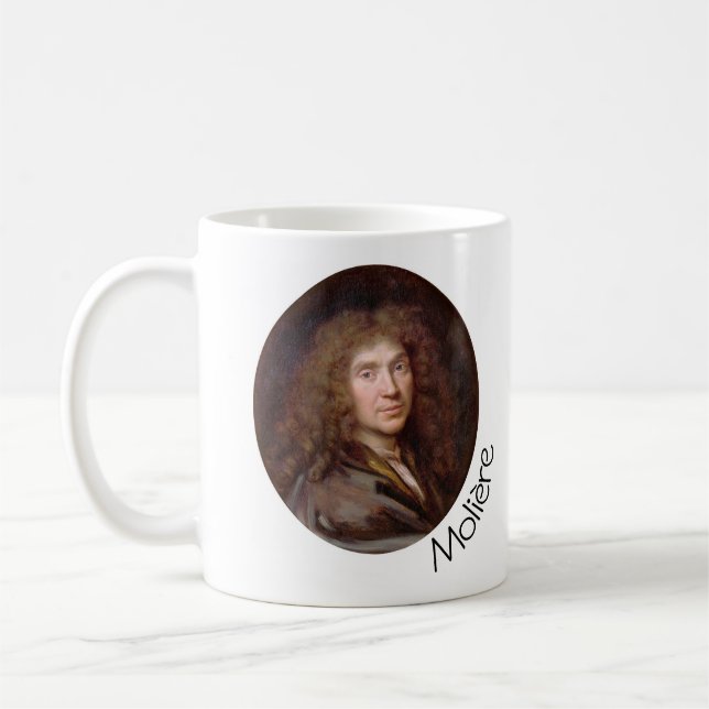 Porträtt i Molière av Pierre Mignard (c. 1658) Kaffemugg (Vänster)