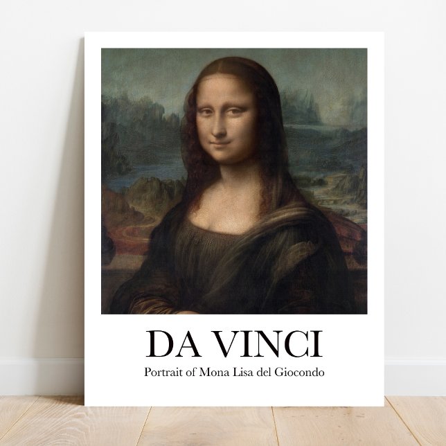 Porträtt i Mona Lisa del Giocondo av Da Vinci Poster (Iconic smile, timeless beauty! Mona Lisa museum-quality poster: Get yours NOW! )
