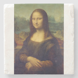 Porträtt i Mona Lisa del Giocondo av Leonardo da d Stenunderlägg