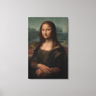 Porträtt i Mona Lisa del Giocondo Canvastryck