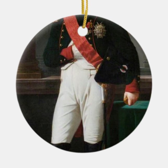 Porträtt i Napoleon Bonaparte 1809 Julgransprydnad Keramik (Framsidan)