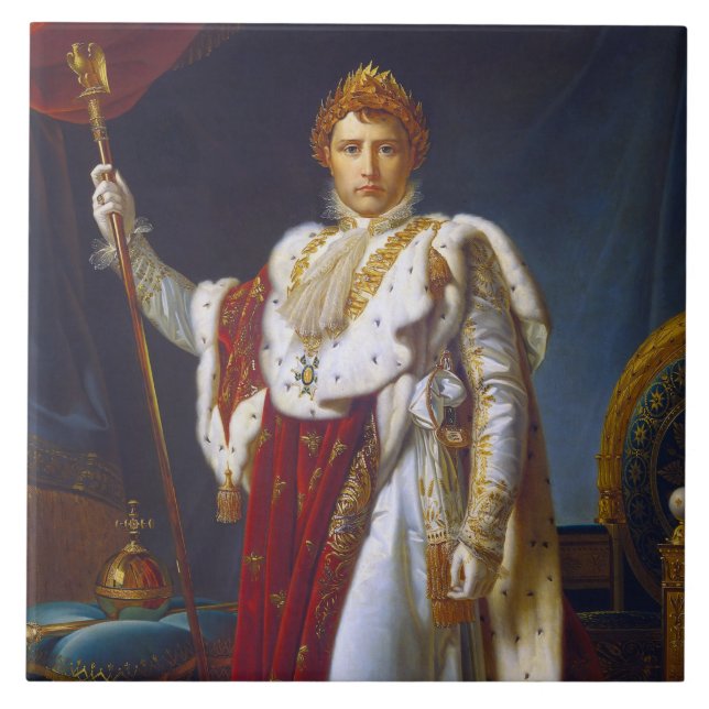 Porträtt i Napoleon Bonaparte, Francois Gérard Kakelplatta (Framsidan)