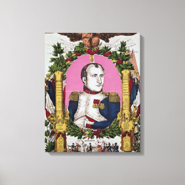 Porträtt i Napoleon I i slaget vid Canvastryck (Framsida)
