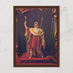 Porträtt i Napoleon i Imperial Robes av David Ja Vykort