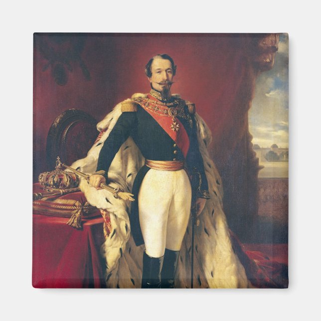 Porträtt i Napoleon III Emperor of Frankrike Magnet (Framsidan)