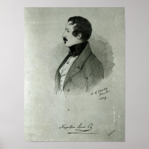 Porträtt i Napoleon III som ung man, 1839 Poster