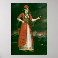 Porträtt i Nino Eristavi, Iran, 1829
