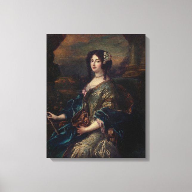 Porträtt i Noble Dam av Pierre Mignard Canvastryck (Framsida)