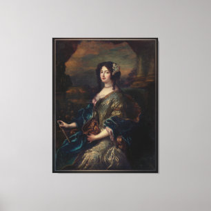 Porträtt i Noble Dam av Pierre Mignard Canvastryck