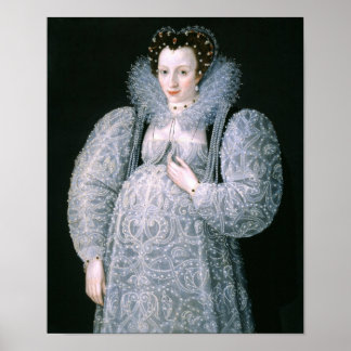 Porträtt i Okänd Dam c.1595 Fine Art Poster