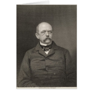 Porträtt i Otto von Bismarck Hälsningskort