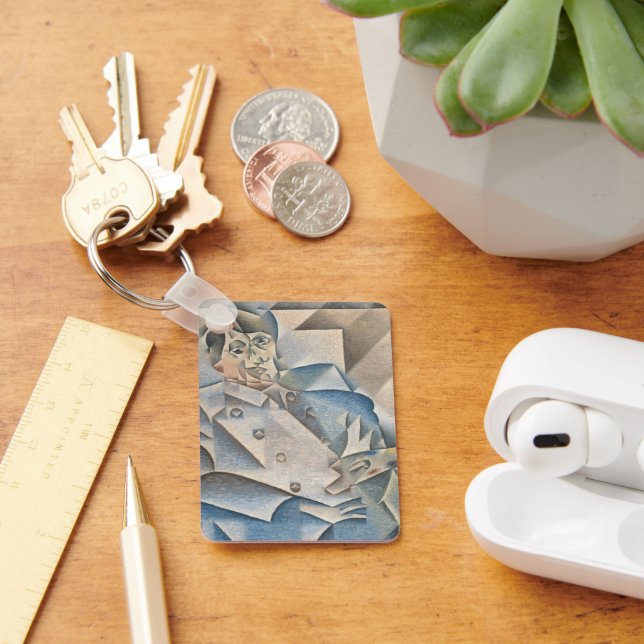 Porträtt i Pablo Picasso av Juan Gris Nyckelring (Skrivbord)