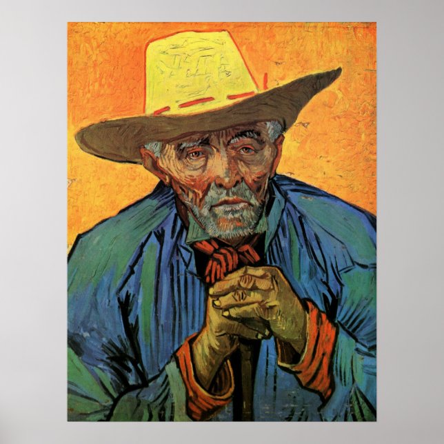 Porträtt i Patience Escalier av Vincent van Gogh Poster (Framsidan)