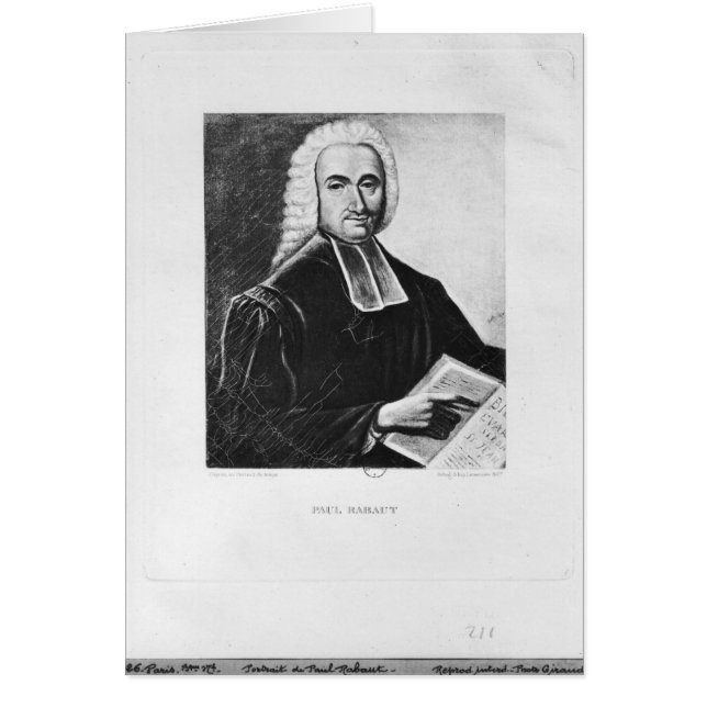 Porträtt i Paul Rabaut Hälsningskort (Framsidan)